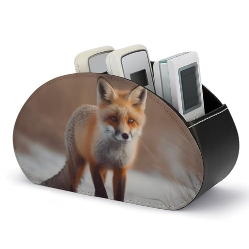 Boîte de rangement pour télécommande à 5 compartiments motif renard