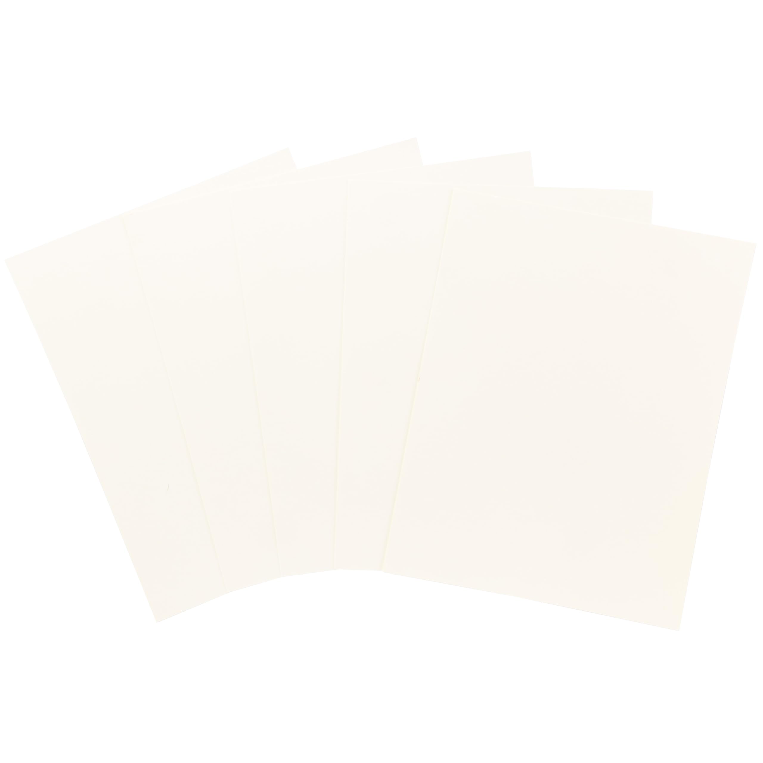 Cardstock 8,5 x 11 Papierpackung – 50 kg Karton für Bastelarbeiten, Kartenherstellung, Sammelalben, 50 schwere, doppelseitige Blätter, fester Kern, 300 g/m², elfenbeinfarben