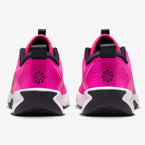 Nike Omni Multi-Court Big Kids' Indoor Court Shoes (DM9027-602, Laser Fuchsia/Black-White) Size 73