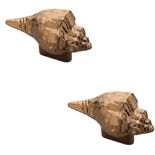 Image of Shell Shape Drawer Knob /Drawer Handle Knob /Decorative Knobs and Pulls /Knobs for Drawer (Zinc Alloy /PVD Rose Gold) Pack of 2-| 3 Years Warranty |