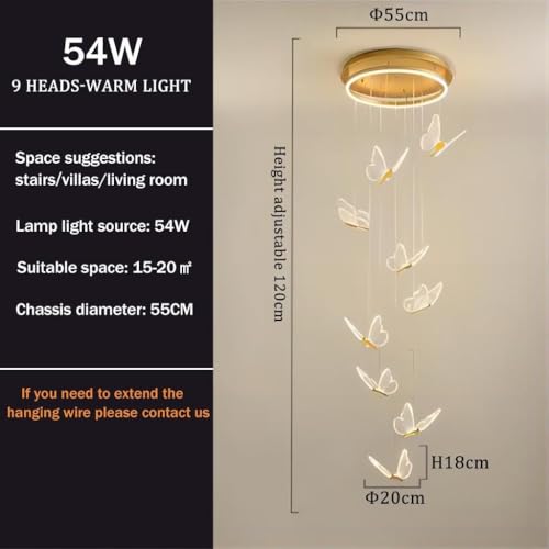 Éclairer un plafond haut : lustre LED moderne modulable - 5