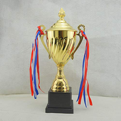 تويفيان كأس جوائز معدني ذهبي للبطولات الرياضية ومسابقات الشرف المدرسية 35.5 سم