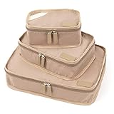 Travelpro Essentials-Packing Cubes, Khaki, 3-Pack (S/M/L)