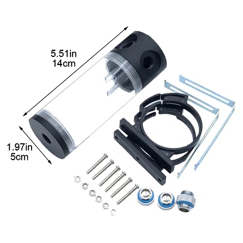 Réservoir cylindre acrylique PC avec pompe intégrée pour refroidissement liquide CPU - 7