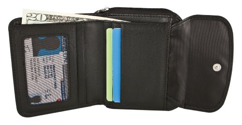Image of Travelon Luggage Rfid Blocking Leather French Wallet, Black, Small