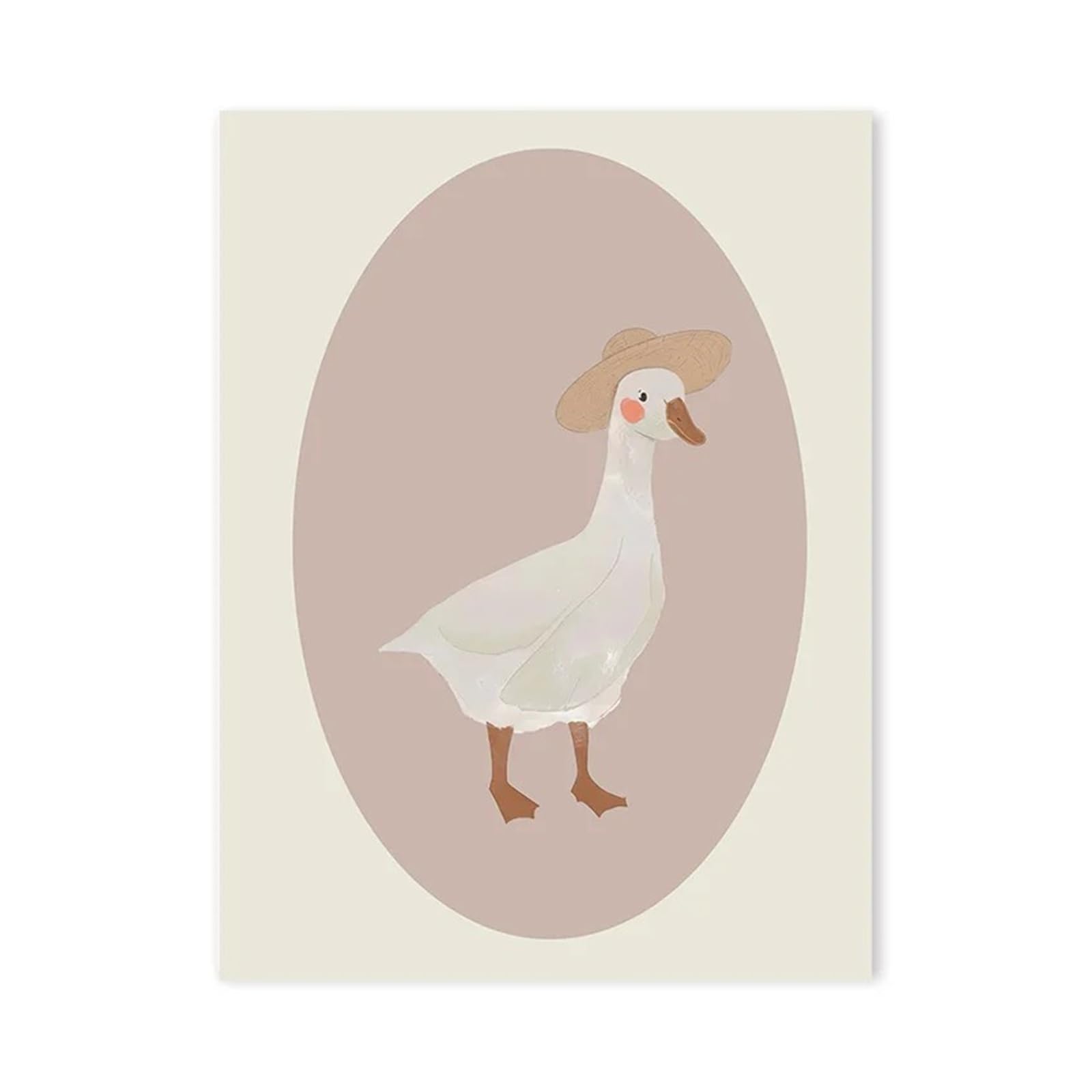 Póster de arte bohemio con patito dulce, llena de alegría y ternura el cuarto de tu hija