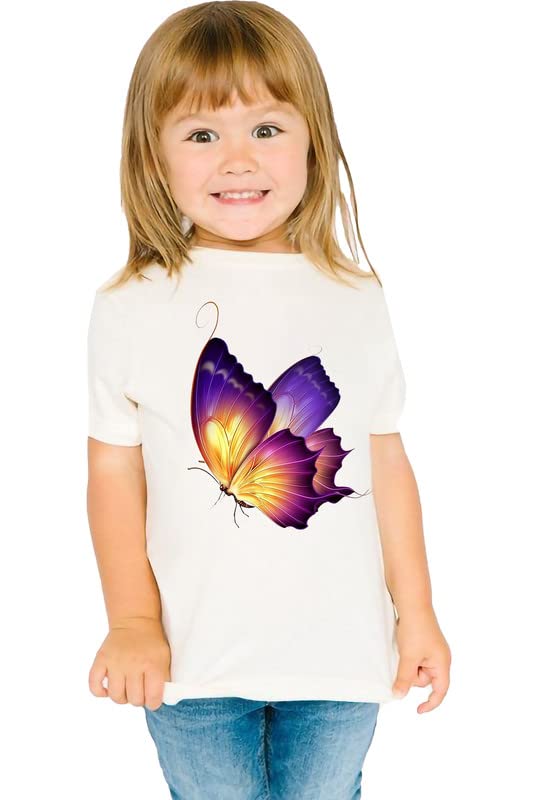 EPIKO Butterfly Print Animated Kids Tshirt | Kids Cartoon Anime Tshirt Girls Kids Tshirt | Kids Cartoon Anime Tshirt White 2