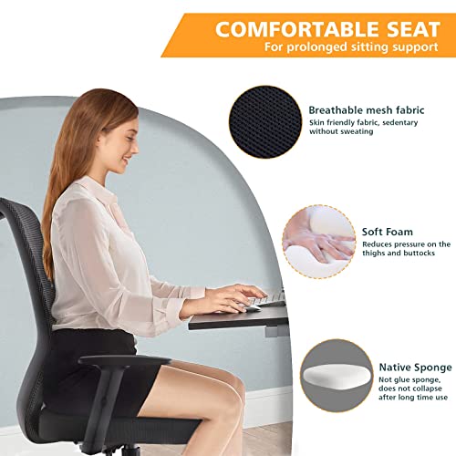 ETasker Ergonomic Office Chair Home Office Desk Chairs with Adjustable Arms, Breathable Mesh