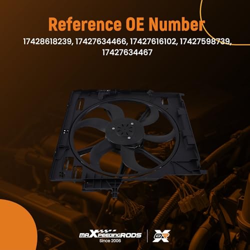 Image of maXpeedingrods 17428618239 Engine Radiator Cooling Fan Assembly for BMW X5 X6 2008-2014, 17427634466 17427616102 17427598739