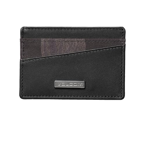 Volcom Primo Cardholder Slim Magnetic Backed Wallet, preta, Preto