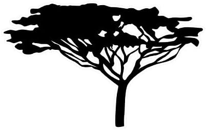 HWJ01608 Cartoon Acacia Tree 2 94 Inch Vinyl Wall Graphic Decal Sticker Animal