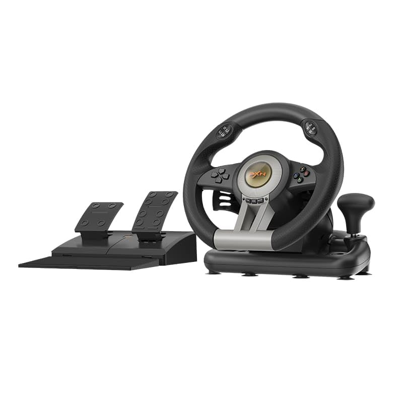 Image of PXN V3 Pro New Wireless Version Racing Steering Wheel and Pedals, 180 Steering Wheel with Paddle Shifters for PS4, Xbox One, PC, Xbox Series X|S, PS3