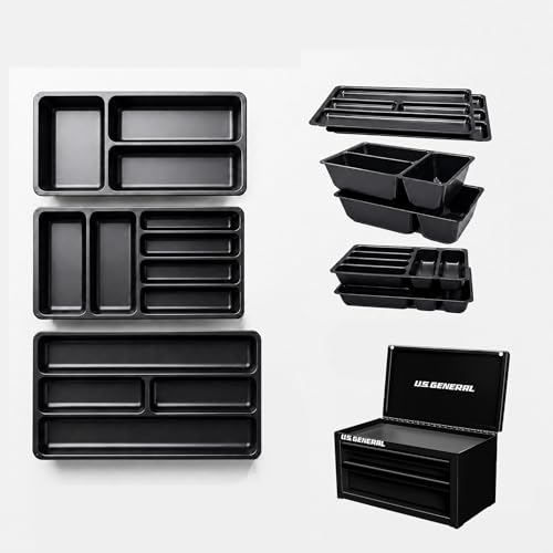 6 Pcs Tool Box Organizer Tray Divider Set for U.S. GENERAL Mini Steel Toolbox Tool Desk Drawer Organization Toolbox Accessories&Organizer Storage Solution for Screws Bits & Tiny Tools