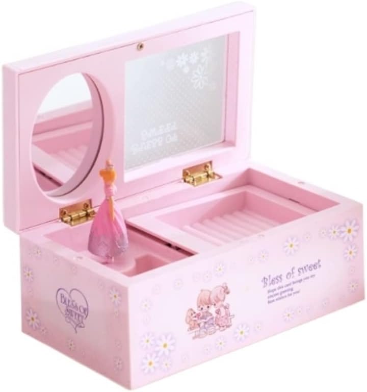 Music Box Sweet Musical Jewelry Box for Girls 8-12 Ballerina Clockwork Spinning Music Box Gift Gift for Lover (Color : B, Size : 17.5x10x16cm) (B 17.5x10x16cm)