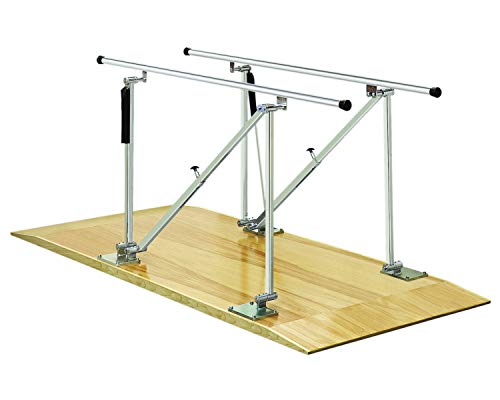 Parallel Bars, Wood Platform Mounted, Height Adjustable - 7' L X 22.5" W X 31" - 41" H - 15-4040 #TOP5