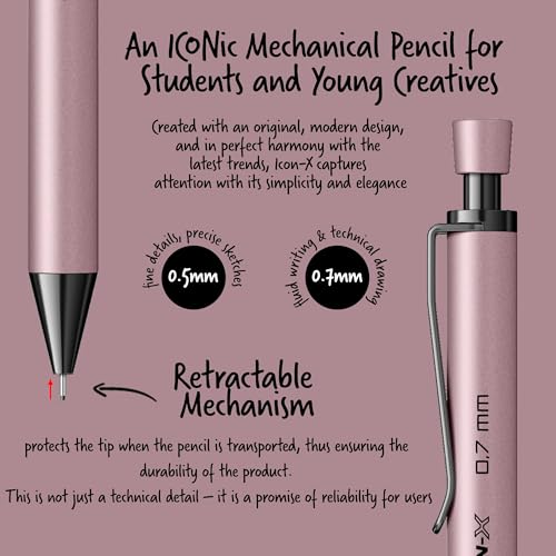 Image of Scrikss 0.7mm Mechanical Pencil | Powder Pink | Icon-x