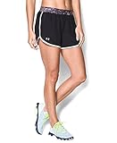 Under Armour Women's Perfect Pace Short, Black/Reflective, Large