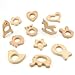 ARTESTAR Jouet Hochet Animal Anneau de Dentition en Bois Bebe Naturel Animaux Anneaux de Dentition en Bois pour Bébé Garçons et Filles 12 Pièces (Style 1)