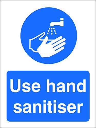 Preisvergleich Produktbild SECO"Use Hand Sanitizer", 150 x 200 mm, halbstarrer Kunststoff Sicherheitsschild