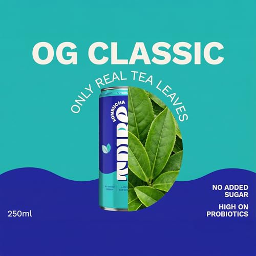 Image of Tribe Kombucha Probiotic Super Drink | Supports Gut Health | Gluten-Free | Naturally Fermented | Super Refreshing | Gut Friendly | Improves Blood Sugar | Antioxidant and Hydration | No Added Sugar | 250 ML X 6 (OG CLASSIC)