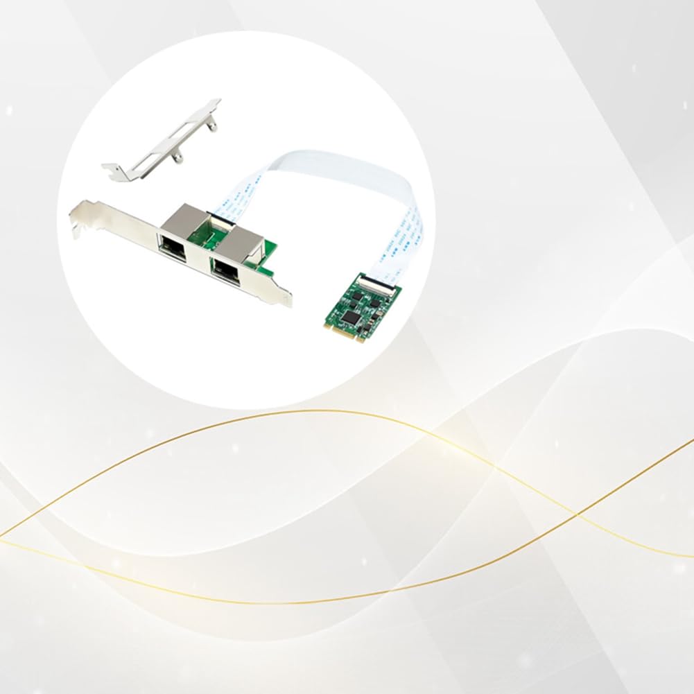 Scheda Adattatore Server Gigabit Ethernet M.2 B+M Dual Port Gigabit Server NIC 10/100/1000Mbps Scheda di Rete Ethernet NIC per PC