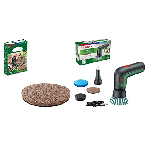 Bosch Home and Garden Akku Reinigungsbürste UniversalBrush (integrierter 3,6-V-Akku) & Hochleistungspad, scheuernd für Akku Reinigungsbürste UniversalBrush (3 Stück enthalten, im Karton)