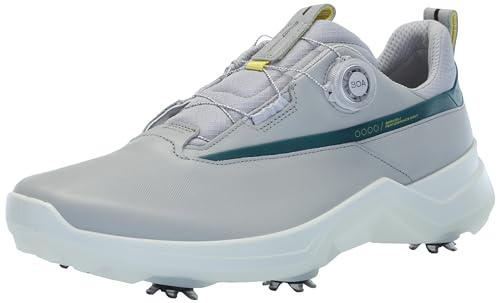 ECCO Men's Biom G5 Boa Gore-tex Waterproof Golf Shoe, Concrete/Baygreen, 12-12.5