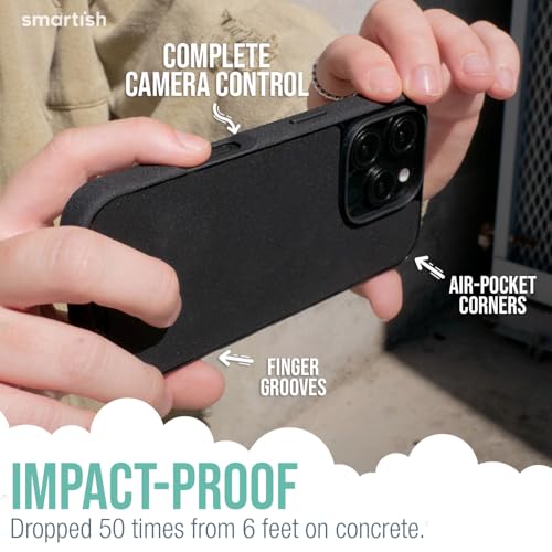 Image of Smartish - Leaf Me Alone - iPhone 16 Pro Max MagSafe Case - Gripmunk [Lightweight + Protective] Thin Cover - Fits iPhone 16 Pro Max
