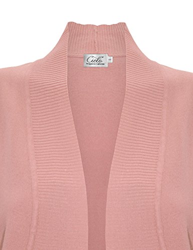 Image of Cielo Women's Solid Basic Open Front Pockets Knit Sweater Cardigan