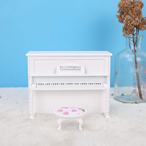 SPYMINNPOO Puppenhaus-Miniaturklavier, 1:12 Puppenhaus-Zubehör, Mini-Klavier, Modellspielzeug, Holzmodell, Mini… – Bild 8