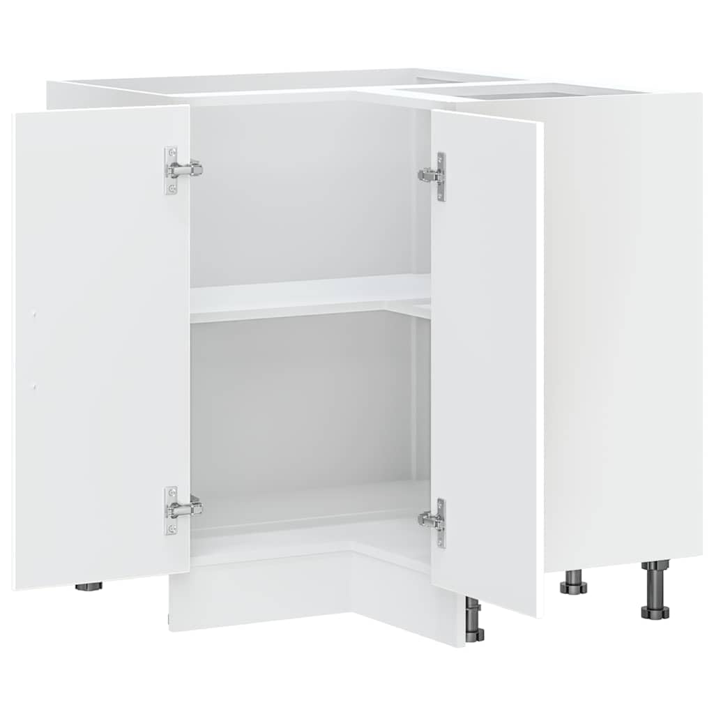 Mobile da cucina ad angolo con contenitore Porto bianco in legno ingegnerizzato