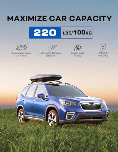 image for Wonderdriver Lockable Roof Rack Cross Bars Compatible with Subaru Fore