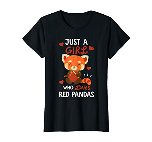 Just A Girl Who Loves Red Pandas Tshirt Red Panda Lover Gift T-Shirt