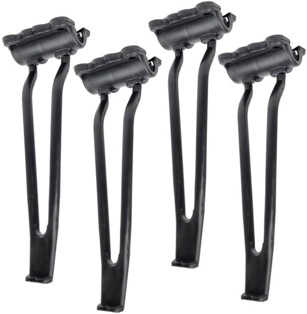 Miniatura 6 de Juego de 4 patas de hierro para mesa plegable, juego de 4 muebles, horquilla lateral, acero resistente, fácil de instalar, hogar, café, té, pequeño,