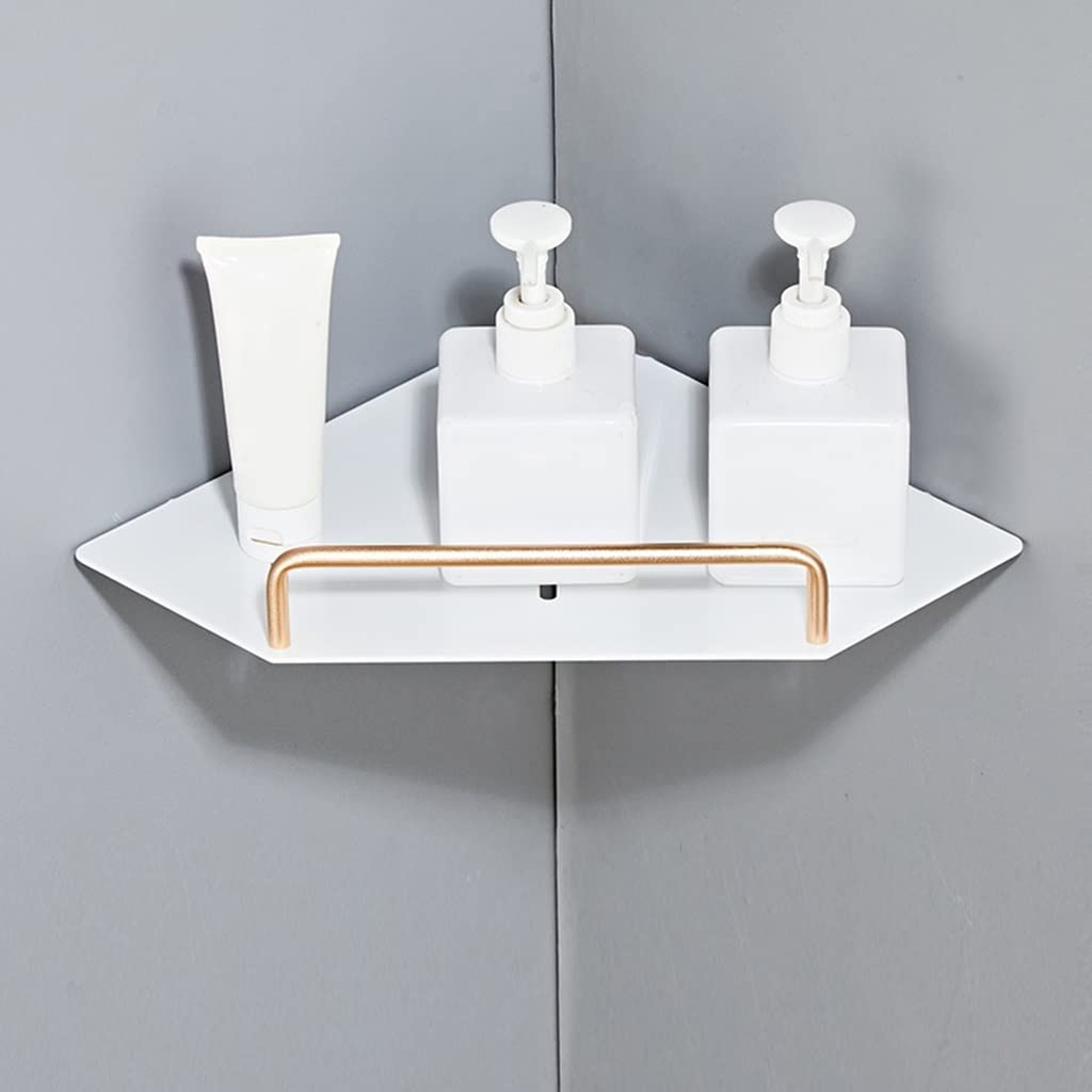 SDGBCXD bathroom shelves, Aluminum Bathroom Shelves with Soap Dish, Toothpaste Storage Rack, Wall-Mounted Kitchen Spice Organize(Thickened Single Layer)