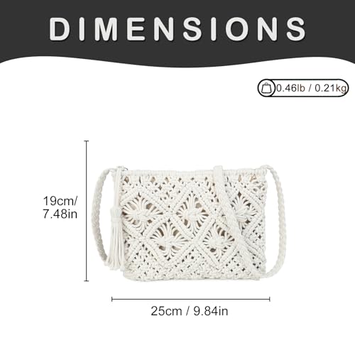 Image of Gladdon Bohemian Small Crossbody Bag for Women Stylish Woven Shoulder Purse | Hand Weaving,Small Boho Crossbody,Lightweight,with Tassel,Travel Vacation,Daily Use,Sturdy Straps,Showcasing Individuality