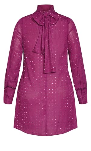 Image of City Chic Plus Size Shirt - Nailhead Tunic