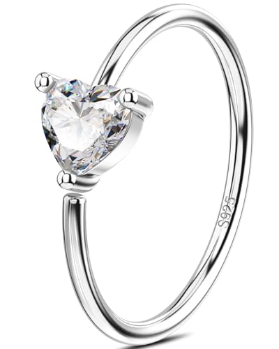 Jewseen 925 Sterling Silver Nose Rings Hoops 20g Hoop Nose Rings Heart Cartilage Hoop Helix Earrings Nose Piercings Jewelry for Women