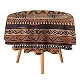 Variété de taille : choisissez parmi plusieurs tailles, telles que 91,4 cm, 127 cm, etc. Les nappes rondes africaines à imprimé tribal peuvent s'adapter à différentes dimensions de table, qu'il s'agisse d'une petite table de cuisine ou d'une grande table de salle à manger.