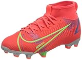 Garantiert bestes Ballgefühl Nike Jungen Superfly 8 Academy Fg/Mg Fußballschuh, Bright Crimson/Metallic Silver, 38.5 EU