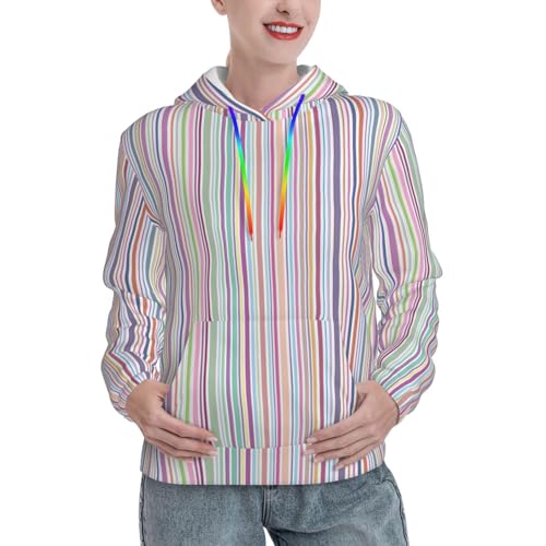 Sweat à capuche imprimé pour femme : pull graphique ajusté avec sa poche kangourou
