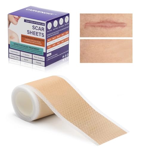 1.6"x59"-1.5M Cerotto Silicone per Cicatrici Fogli Cicatriziali in Silicone, Silicone Scar Sheets, Riutilizzabile Cerotti Silicone Cicatrici, Fogli di Silicone per Rimozione Cicatrici da Chirurgia
