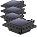 Produktbild LED Solar Dachrinnenleuchte, KEENZO Solarlampen für Außen, 25LEDs Solarlicht Wireless Außenwand Dekorationsleuchten, Auto ON/OFF, Schwarz,Warmweiß Licht (4er set)