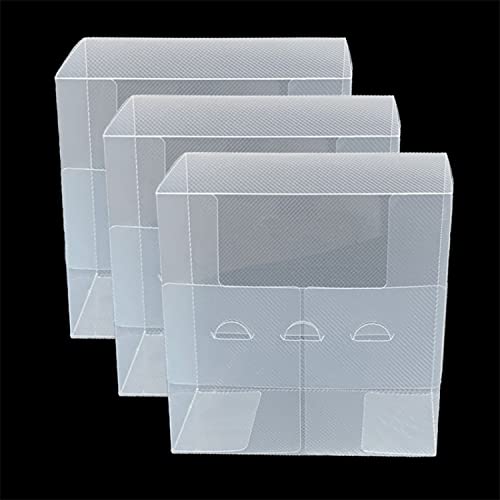 Image of BAOFALI 3Pcs6.3x6.3x2''Plastic Storage Cases Clear Craft Supplies Storage Containers Transparent Boxes with Lid Clear Rectangle for Craft Supplies Coloring Markers Brushes Stamp Die