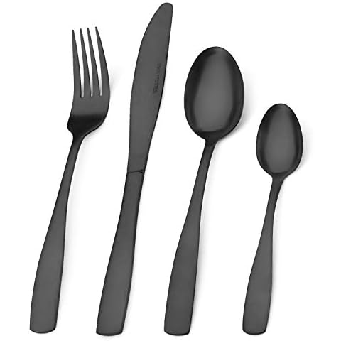 Bettlife 16-Piece Matt Black Cutlery Set Cover