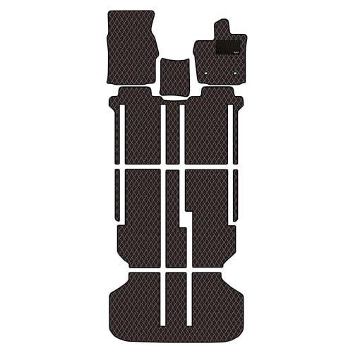 【次世代レザーマット】Aviles トヨタ 互換品 アルファード ヴェルファイア 20系 フロアマット(10:後期8人CSスライド, 10:カーボン柄 × 黒)