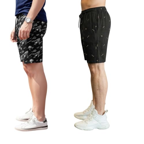 Image of FEEL TRACK Men Cotton Regular Fit Shorts