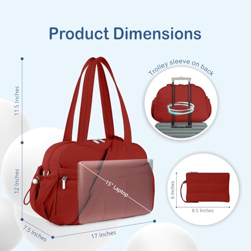 TOPDesign Travel Duffel Bag, Puffy Carry On Overnight, Gym Bag w/Wet Pocket by TOPDesign - Used condition - Image 4