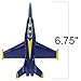 ArtCreativity Diecast F-18 Blue Angel Jets with Pullback Mechanism, 2 pcs, 6.75 inches Diecast Metal Jet Plane Fighter Toys for Boys, Air Force Military Cake Decorations, Aviation Party Favors