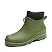 Hhhchpm Women's Rain Boots for Outdoor Wear Fashion Women's Rain Boots Plus Velvet Warm Waterproof Non-Slip Wear-Resistant Adult Water Shoes Solid Color Rubber Shoes (Camel fleece,8)